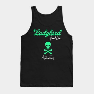 Ladybird Food Co. Minty Green Friendly Skull & Crossbones Tank Top